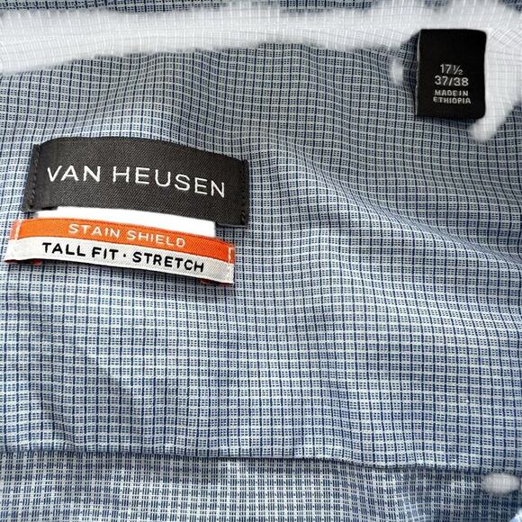 Van Heusen Men’s 17 1/2 X 37/38 TALL fit button-down shirt - Picture 6 of 8